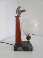 Tafellamp - marmer-brons-glas - Art-deco