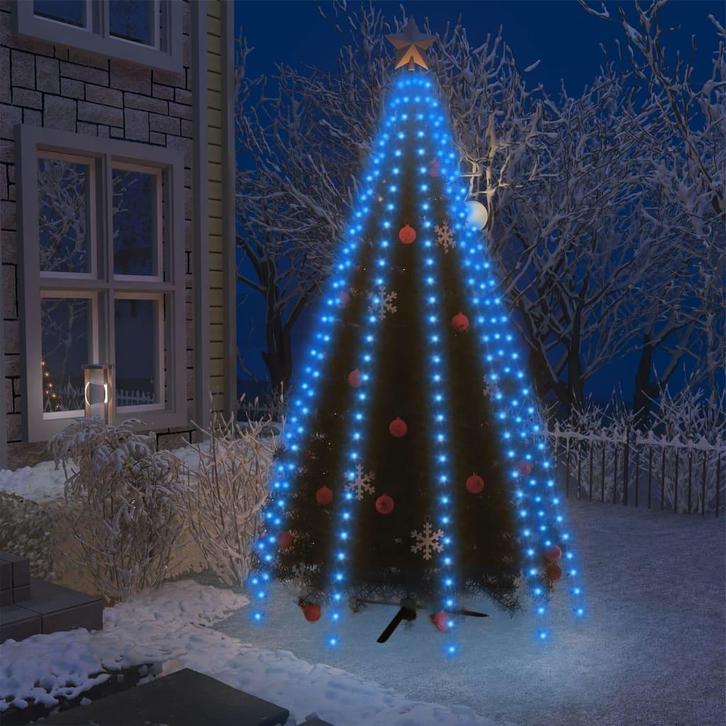 vidaXL Kerstboomverlichting met 300 LEDs blauw net 300 cm, Tuin en Terras, Buitenverlichting, Nieuw, Verzenden