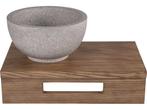 Fonteinplank Differnz Hout 40x25x10cm Bruin Eiken, Verzenden, Zo goed als nieuw