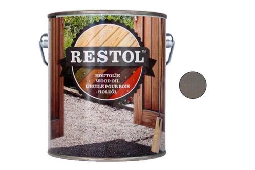 Restol Restol houtolie zijdeglans 2,5 liter, grijs, Doe-het-zelf en Verbouw, Verf, Beits en Lak, Nieuw, Verzenden