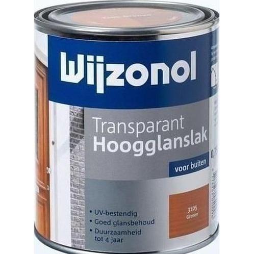 Wijzonol Transparant Hoogglanslak Whitewash 3155 - 0,75 Lite, Doe-het-zelf en Verbouw, Verf, Beits en Lak, Nieuw, Verzenden