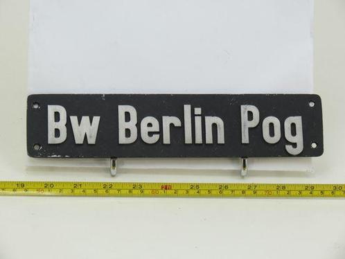 Lokschild BW Berlin Pog (Spoorwegen 1:1, grootspoor), Verzamelen, Spoorwegen en Tramwegen, Overige typen, Gebruikt, Ophalen of Verzenden