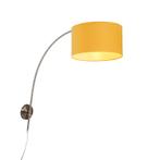 Wandbooglamp staal met kap geel 35/35/20 verstelbaar, Huis en Inrichting, Lampen | Wandlampen, Nieuw, Overige materialen, Modern