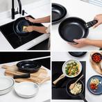 2dekans | Deleca PFAS Vrije Pannenset Japandi - 3-Delig Ø, Ophalen of Verzenden, Zo goed als nieuw