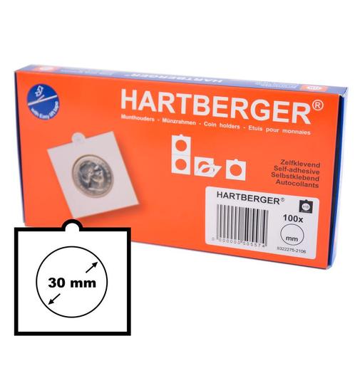 Hartberger Munthouders 30 mm (100x) zelfklevend, Postzegels en Munten, Munten en Bankbiljetten | Toebehoren, Verzamelmap, Ophalen of Verzenden