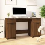 vidaXL Bureau met bijzetkast bewerkt hout bruin eikenkleur, Huis en Inrichting, Bureaus, Verzenden, Nieuw
