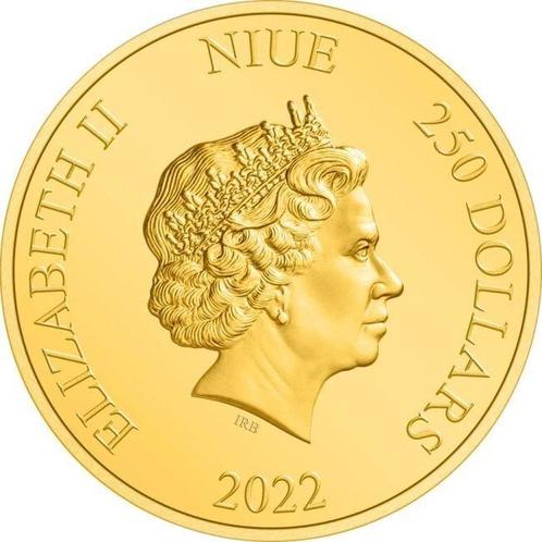 Niue. 250 Dollars 2022 NZD Niue 1 oz Gold Hawksbill Turtle, Postzegels en Munten, Edelmetalen en Baren