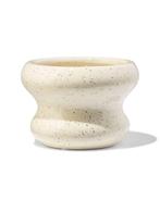 HEMA Bloempot 13x9cm keramiek blob spikkel wit, Verzenden, Nieuw