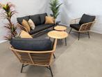 Te Velde tuinmeubelen flow lounge set met pablo tafel set, Nieuw, Wicker, Loungeset