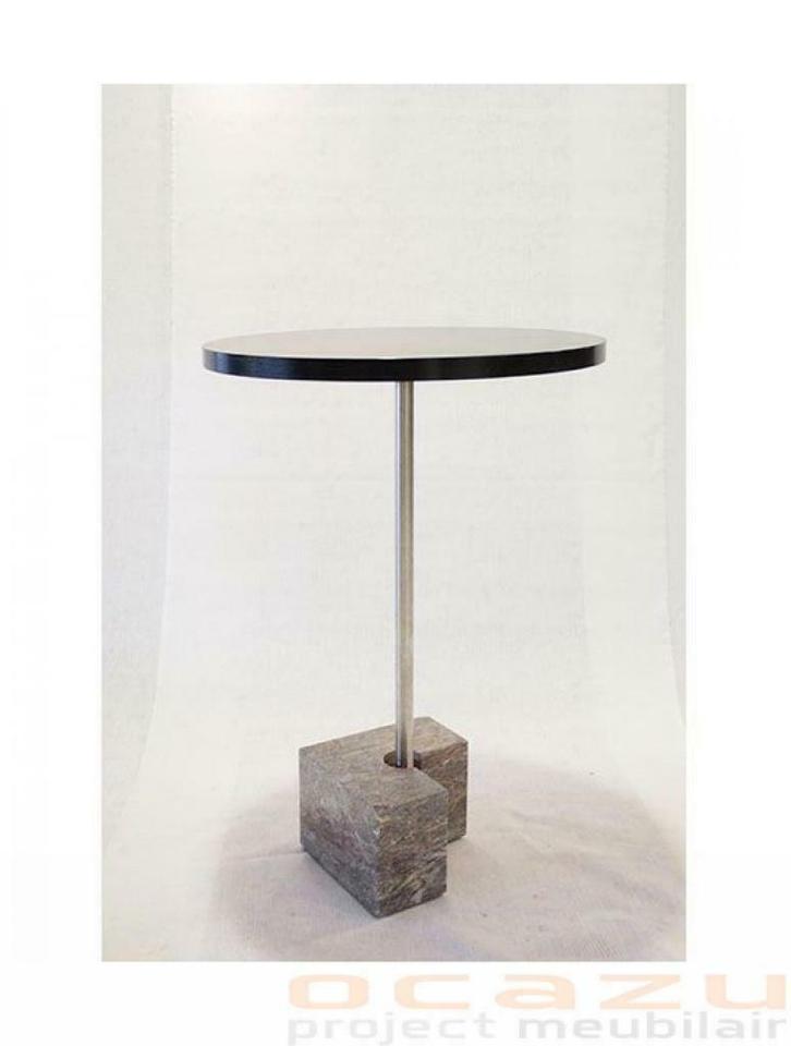 Gebruikte sta tafel granieten voet rvs zwart € 250,00 |Ocazu, Zakelijke goederen, Kantoor en Winkelinrichting | Kantoormeubilair en Inrichting