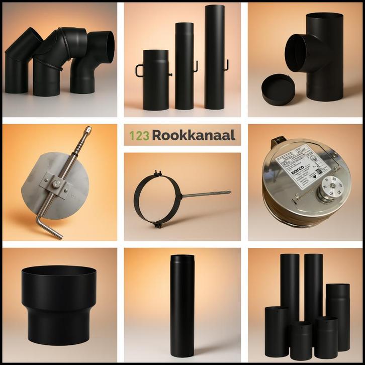 Kachelpijp enkelwandig (2 mm dikwandig) lage prijs, Huis en Inrichting, Kachels, Vrijstaand, Nieuw, Hout, Ophalen of Verzenden