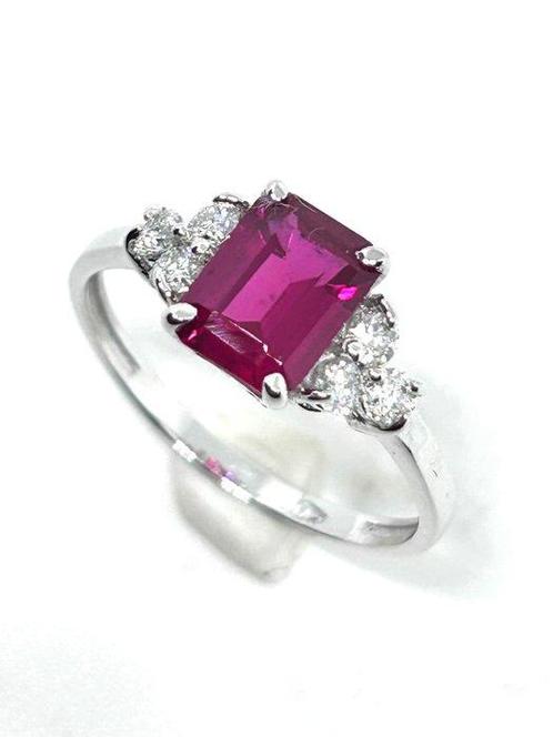 Zonder Minimumprijs - Ring - 18 karaat Witgoud -  1.38ct., Sieraden, Tassen en Uiterlijk, Antieke sieraden