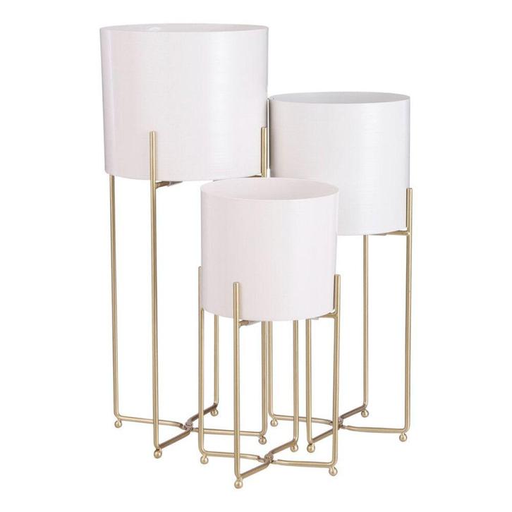 2dekans | Edelman Binnenpot Voetstuk - 49CM - Wit, Huis en Inrichting, Woonaccessoires | Overige, Zo goed als nieuw, Ophalen of Verzenden