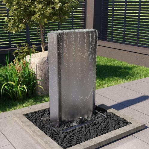 vidaXL Tuinfontein 60,2x37x122,1 cm roestvrij staal, Tuin en Terras, Waterpartijen en Fonteinen, Nieuw, Verzenden