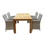 Capri Krista dining tuinset 180x95xH77,5 cm 5-delig wit, Tuin en Terras, Tuinsets en Loungesets, Ophalen of Verzenden, Nieuw