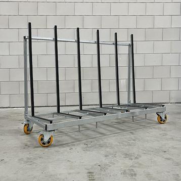 Platenkar / platenwagen - 1500kg zwaarlast zwenkwielen beschikbaar voor biedingen