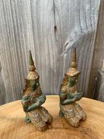 Beeldje, Tempelwachter - 12 cm - Brons, Antiek en Kunst