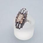 Zilver, Art Deco, Rook Topaas(Getest) - Ring - +