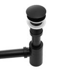 Afvoerplug Mat Zwart | Messing Klik-Klak | Laatste Stuks!, Ophalen of Verzenden, Nieuw, Koper, Wastafel