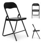 Klapstoelen Set - 4 Zwart | Retourdeal | Kantoor/Feestzaal, Huis en Inrichting, Stoelen, Ophalen of Verzenden, Nieuw