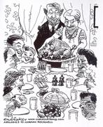 Pentekening Amerika - Terug naar de verkiezingen, Antiek en Kunst, Verzenden