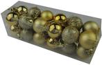 Kerstballen Goud mat glans glitter 3 cm 24 stuks, Hobby en Vrije tijd, Knutselen, Ophalen of Verzenden, Nieuw