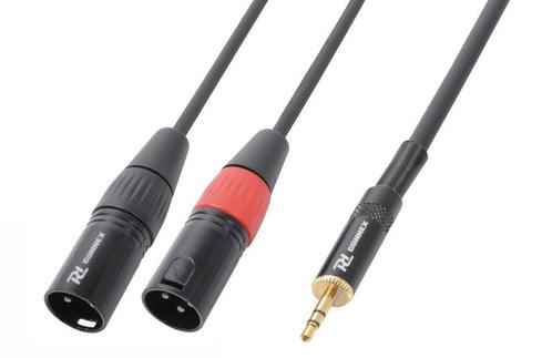 PD Connex kabel 2x XLR Male - 3.5mm Stereo 6m, Audio, Tv en Foto, Audiokabels en Televisiekabels, Nieuw, Verzenden