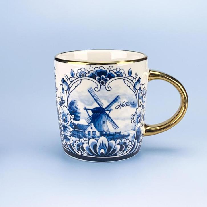 Beker - Mok met molen | Delftsblauw | Keramiek, Kleding | Heren, Schoenen, Nieuw, Ophalen of Verzenden