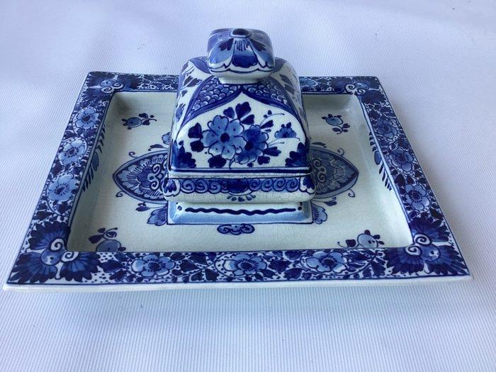 De Porceleyne Fles, Delft - Vaas - Inktpot compleet en, Antiek en Kunst, Antiek | Glas en Kristal
