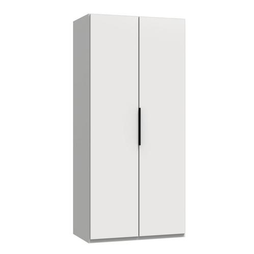 SALE: -17% Woonexpress Kledingkast Oss - Hout - Wit -, Huis en Inrichting, Kasten | Kledingkasten, 50 tot 75 cm, Met deur(en)