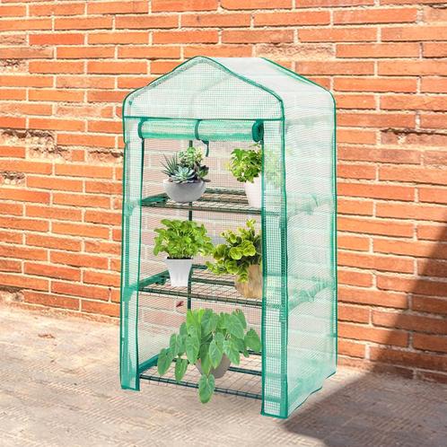Lendo Online Tuinkas 3 etages PE hoes en wielen 69x49x130cm, Tuin en Terras, Kweekspullen, Nieuw, Verzenden