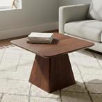 Salontafel Mangohout Salontafel Mick Vierkant Bruin 60x60 cm, Huis en Inrichting, Tafels | Salontafels, Verzenden, Vierkant, Nieuw