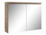 Badkamerkast Paso 80 x 20 x 60 cm Kastanje Eiken Spiegelkast, Verzenden, Nieuw, Spiegelkast
