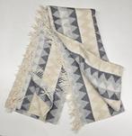 Exclusieve grote plaid in een katoenmengsel van ecru en