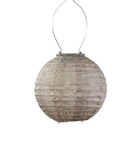Solar Lampion Round - Spectare Light Taupe - 20 cm, Tuin en Terras, Buitenverlichting, Waterbestendig, Led, Zonne-energie, Minder dan 50 watt