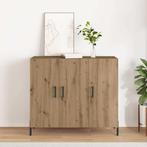 vidaXL Dressoir artisanaal eikenkleurig 90 x 34 x 80 cm, Huis en Inrichting, Kasten | Dressoirs, Verzenden, Nieuw, Overige houtsoorten