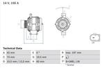 Dynamo / Alternator FORD RANGER (2.2 TDCi,2.2 TDCi 4x4,3...., Ophalen of Verzenden, Nieuw