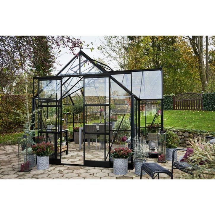 Halls Garden Room 12,9 tuinkamer - zwart gecoat, Tuin en Terras, Tuinhuizen, Nieuw, Verzenden