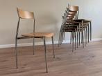 (12x) design stoelen – Sergio Mian voor Altek (Italië), Zo goed als nieuw, Bruin, Hout
