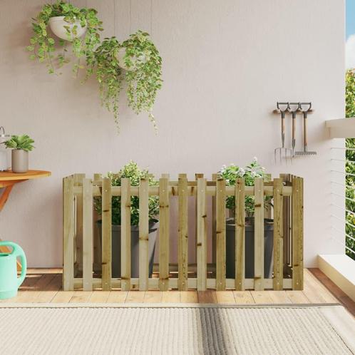 vidaXL Plantenbak verhoogd hekontwerp 150x50x70 cm, Tuin en Terras, Bloembakken en Plantenbakken, 100 cm of meer, Nieuw, Hout