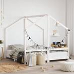 vidaXL Kinderbedframe 2x(80x160) cm massief grenenhout wit, Kinderen en Baby's, Kinderkamer | Bedden, Verzenden, Nieuw