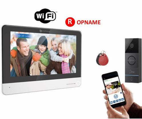 Deurbel met camera, scherm en app, Huis en Inrichting, Deurbellen, Bedraad, Nieuw, Ingebouwde camera, Compatibel met smartphone