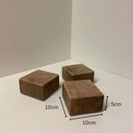 Handgemaakte winddroog eiken sokkels / zuilen – 10x10 cm, Verzenden, Nieuw