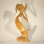 Man met lotusbloem - Art Deco stijl - sculptuur - Bali -, Antiek en Kunst