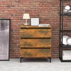 vidaXL Dressoir 60x35x69 cm bewerkt hout gerookt, Huis en Inrichting, Kasten | Dressoirs, Verzenden, Nieuw, 50 tot 100 cm, 25 tot 50 cm