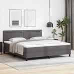 vidaXL Bedframe met Matras met matras Grijs 180 x 200 cm, Huis en Inrichting, Slaapkamer | Bedden, Verzenden, Nieuw, Grijs, Overige materialen