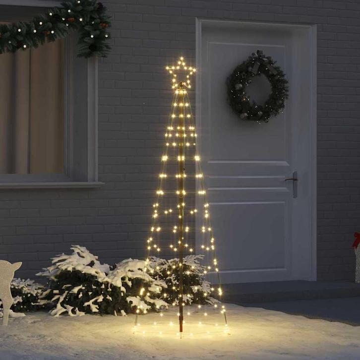 vidaXL LED Kerstboom met Grondspiesjes met 390 LED Goud 250, Diversen, Kerst, Nieuw, Verzenden