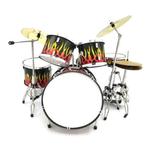 Miniatuur decoratief flames drumstel, Ophalen of Verzenden, Nieuw, Overige typen