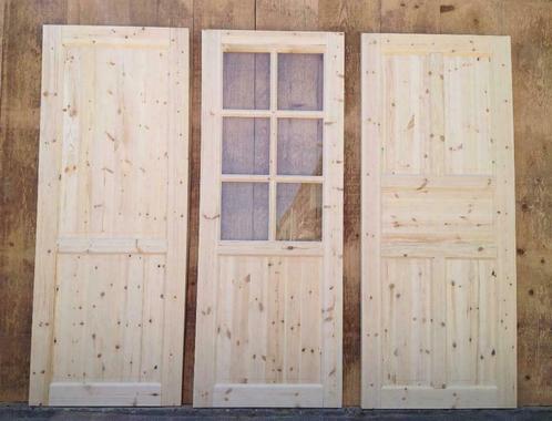 Nieuwe grenen deur / deuren/  paneeldeur / paneeldeuren., Doe-het-zelf en Verbouw, Deuren en Horren, Binnendeur, Nieuw, Glas, Hout