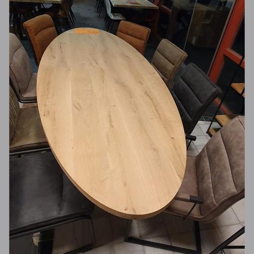 Eettafelblad ovaal | 300x120cm | Eiken | Naturel, Huis en Inrichting, Tafels | Eettafels, Nieuw, Ophalen
